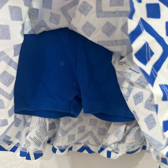 Tea Collection Blue & White Geometric Skort - Picture 4 of 8
